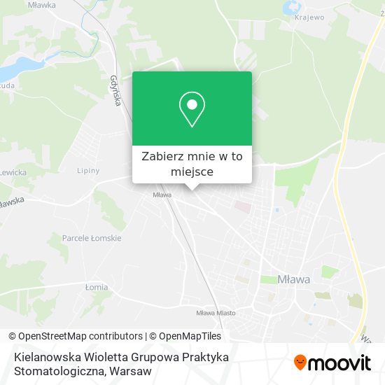 Mapa Kielanowska Wioletta Grupowa Praktyka Stomatologiczna