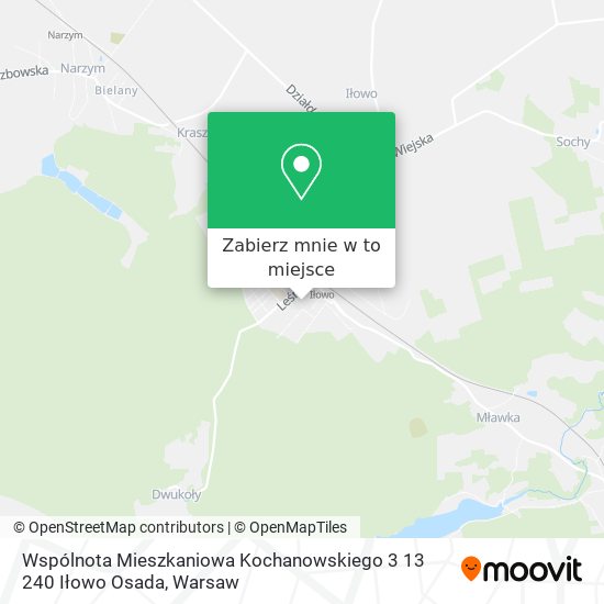 Mapa Wspólnota Mieszkaniowa Kochanowskiego 3 13 240 Iłowo Osada