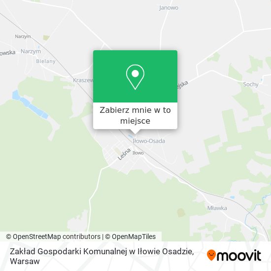 Mapa Zakład Gospodarki Komunalnej w Iłowie Osadzie