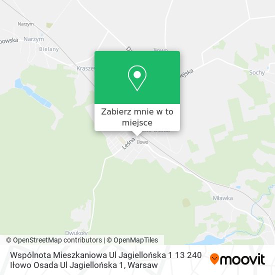 Mapa Wspólnota Mieszkaniowa Ul Jagiellońska 1 13 240 Iłowo Osada Ul Jagiellońska 1