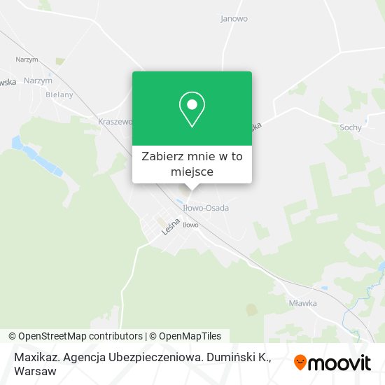 Mapa Maxikaz. Agencja Ubezpieczeniowa. Dumiński K.