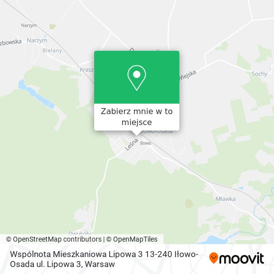 Mapa Wspólnota Mieszkaniowa Lipowa 3 13-240 Iłowo-Osada ul. Lipowa 3