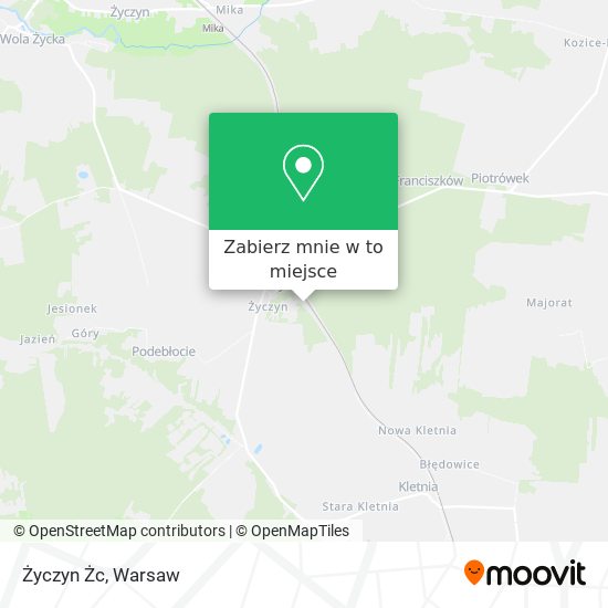 Mapa Życzyn Żc