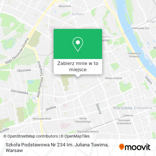 Mapa Szkoła Podstawowa Nr 234 Im. Juliana Tuwima