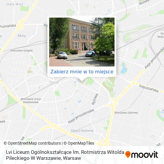 Mapa Lvi Liceum Ogólnokształcące Im. Rotmistrza Witolda Pileckiego W Warszawie