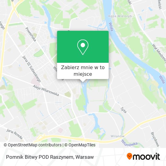 Mapa Pomnik Bitwy POD Raszynem