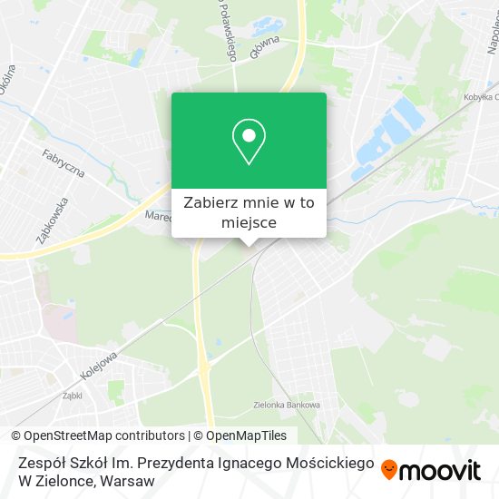 Mapa Zespół Szkół Im. Prezydenta Ignacego Mościckiego W Zielonce