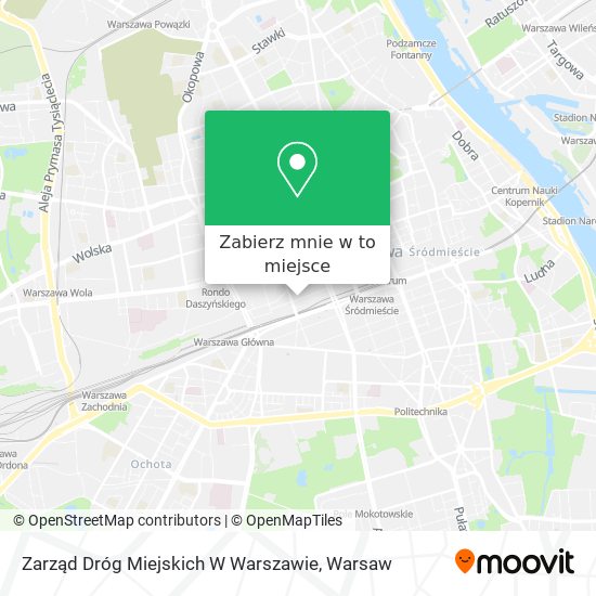 Mapa Zarząd Dróg Miejskich W Warszawie