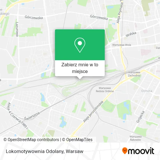 Mapa Lokomotywownia Odolany