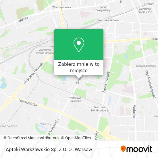 Mapa Apteki Warszawskie Sp. Z O. O.