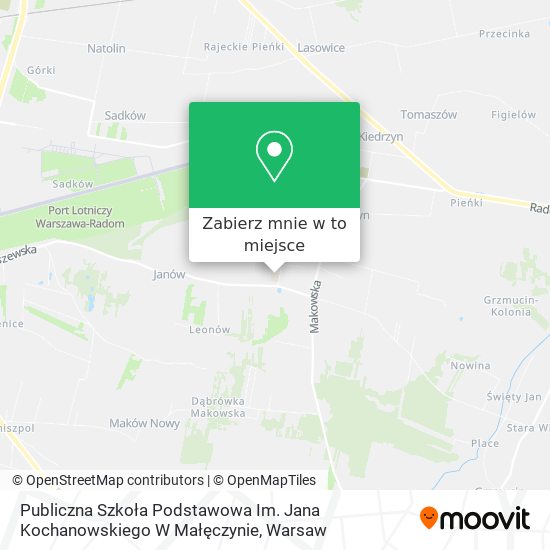 Mapa Publiczna Szkoła Podstawowa Im. Jana Kochanowskiego W Małęczynie