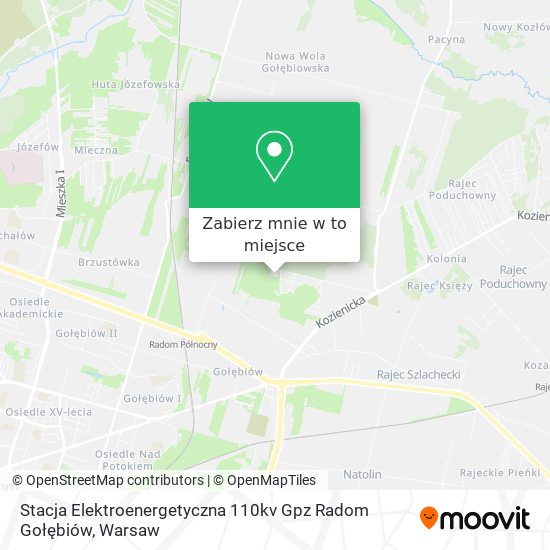 Mapa Stacja Elektroenergetyczna 110kv Gpz Radom Gołębiów