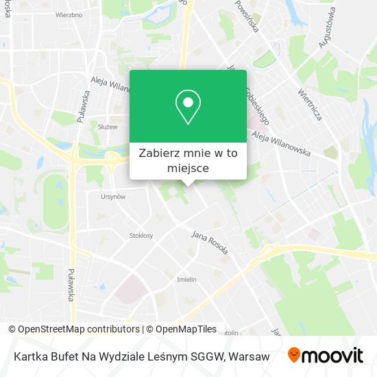 Mapa Kartka Bufet Na Wydziale Leśnym SGGW