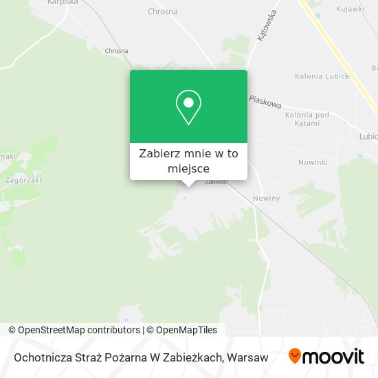 Mapa Ochotnicza Straż Pożarna W Zabieżkach