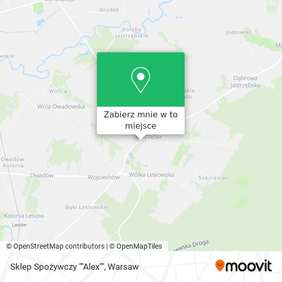 Mapa Sklep Spożywczy ""Alex""