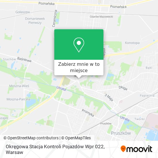 Mapa Okręgowa Stacja Kontroli Pojazdów Wpr 022