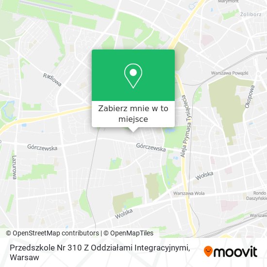 Mapa Przedszkole Nr 310 Z Oddziałami Integracyjnymi