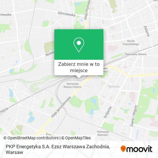 Mapa PKP Energetyka S.A. Ezsz Warszawa Zachodnia