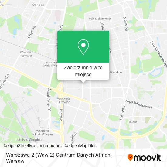 Mapa Warszawa-2 (Waw-2) Centrum Danych Atman