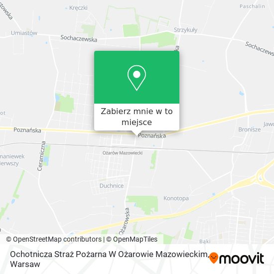 Mapa Ochotnicza Straż Pożarna W Ożarowie Mazowieckim