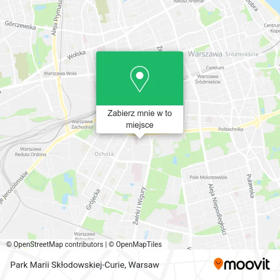Mapa Park Marii Skłodowskiej-Curie