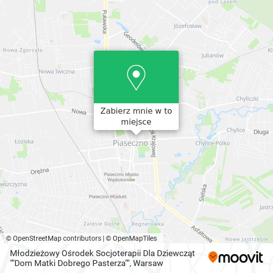 Mapa Młodzieżowy Ośrodek Socjoterapii Dla Dziewcząt ""Dom Matki Dobrego Pasterza""