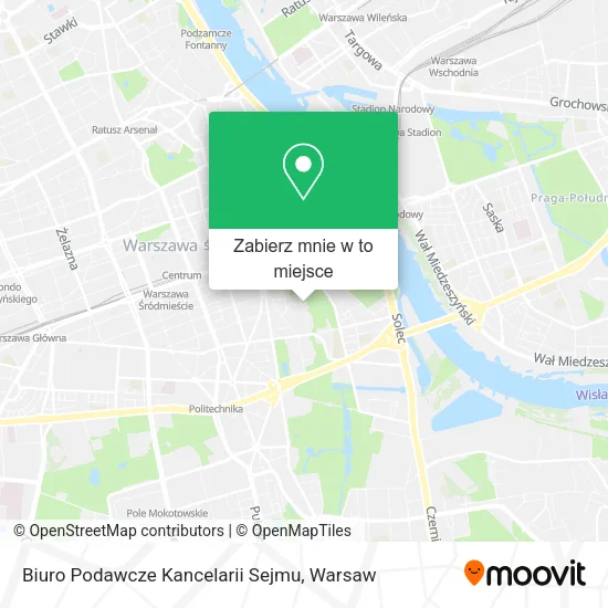Mapa Biuro Podawcze Kancelarii Sejmu
