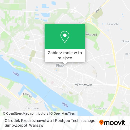 Mapa Ośrodek Rzeczoznawstwa I Postępu Technicznego Simp-Zorpot