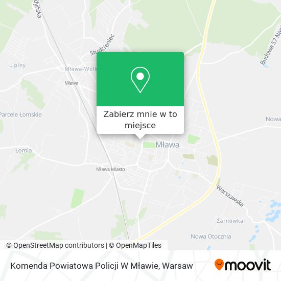 Mapa Komenda Powiatowa Policji W Mławie