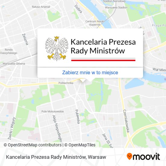 Mapa Kancelaria Prezesa Rady Ministrów