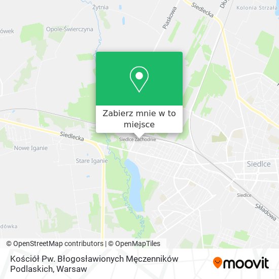 Mapa Kościół Pw. Błogosławionych Męczenników Podlaskich