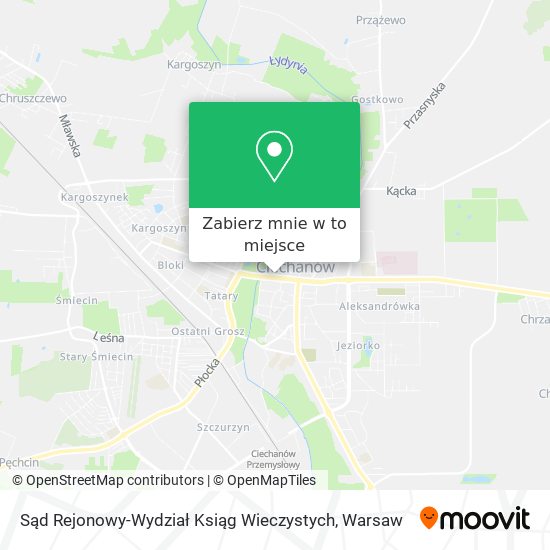 Mapa Sąd Rejonowy-Wydział Ksiąg Wieczystych