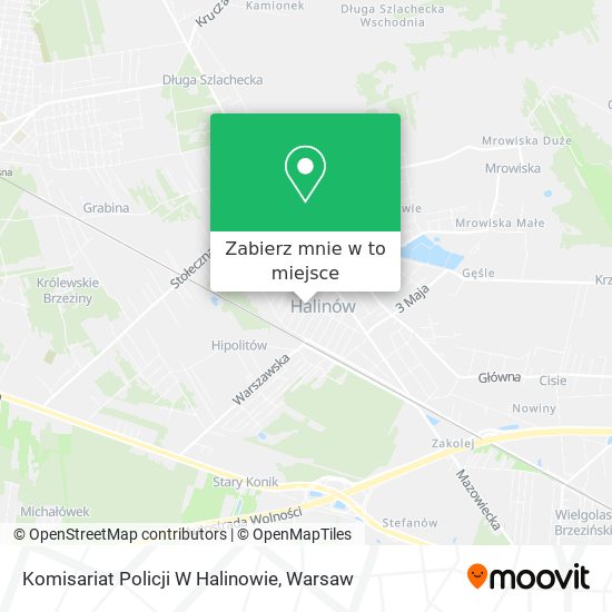 Mapa Komisariat Policji W Halinowie