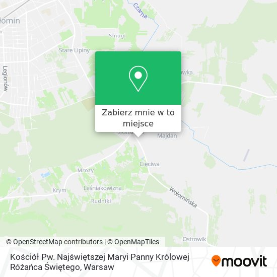 Mapa Kościół Pw. Najświętszej Maryi Panny Królowej Różańca Świętego