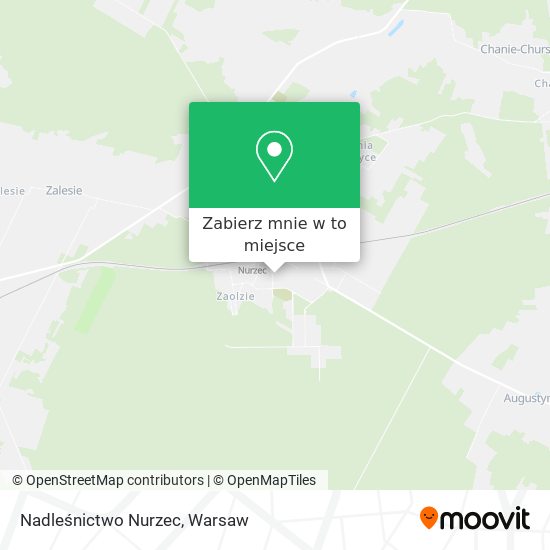 Mapa Nadleśnictwo Nurzec