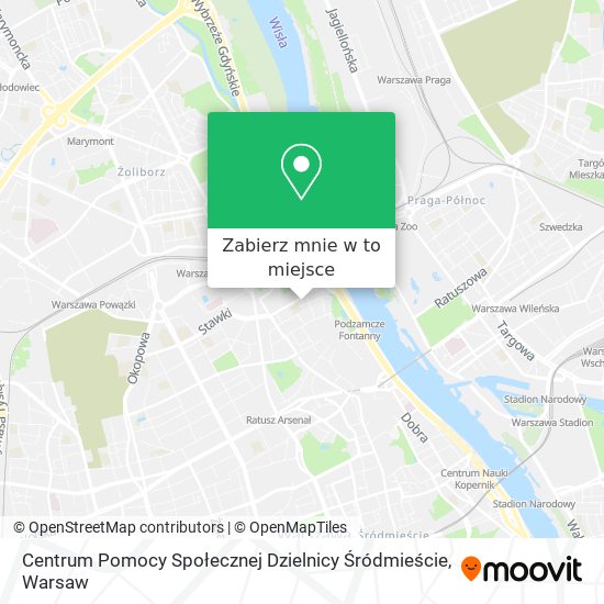 Mapa Centrum Pomocy Społecznej Dzielnicy Śródmieście