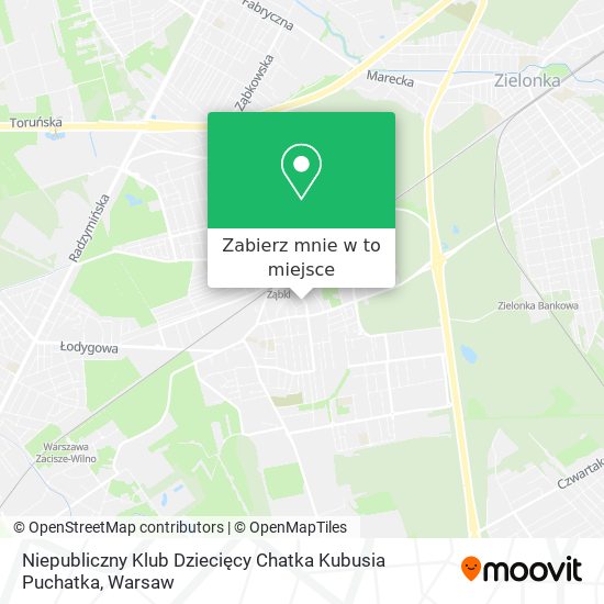 Mapa Niepubliczny Klub Dziecięcy Chatka Kubusia Puchatka