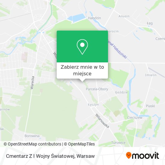 Mapa Cmentarz Z I Wojny Światowej