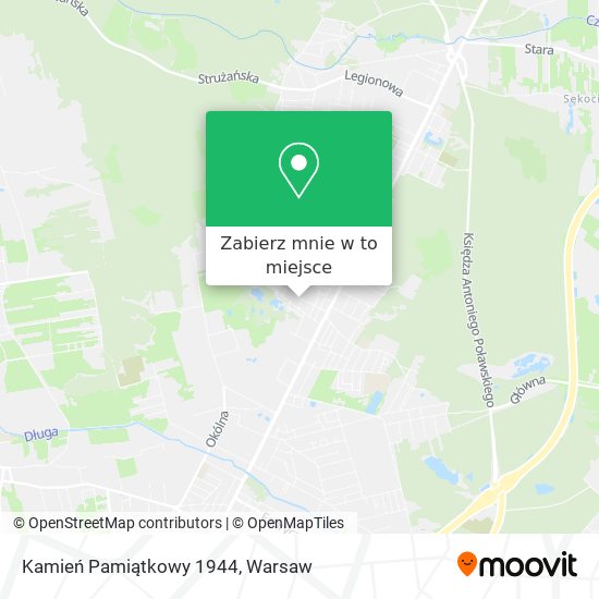 Mapa Kamień Pamiątkowy 1944