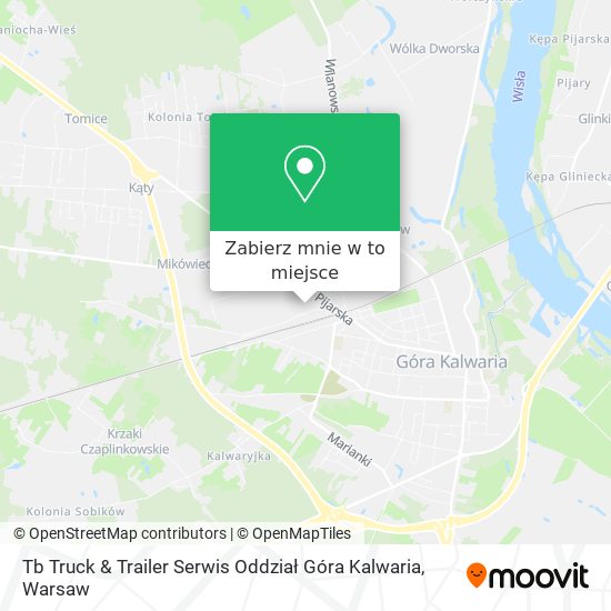 Mapa Tb Truck & Trailer Serwis Oddział Góra Kalwaria