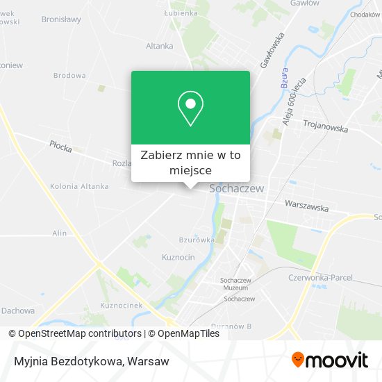 Mapa Myjnia Bezdotykowa