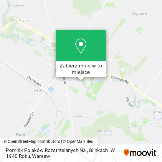 Mapa Pomnik Polaków Rozstrzelanych Na „Glinkach” W 1940 Roku