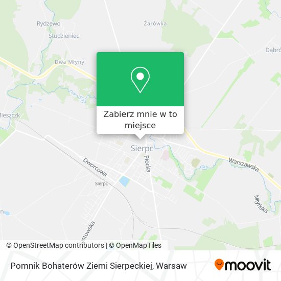 Mapa Pomnik Bohaterów Ziemi Sierpeckiej