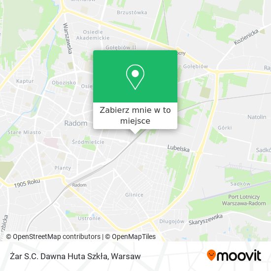 Mapa Żar S.C. Dawna Huta Szkła