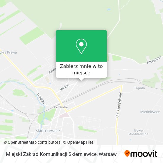 Mapa Miejski Zakład Komunikacji Skierniewice