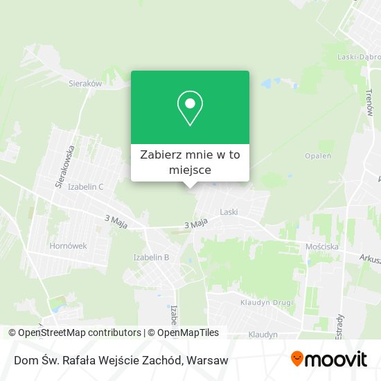 Mapa Dom Św. Rafała Wejście Zachód