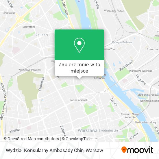 Mapa Wydział Konsularny Ambasady Chin