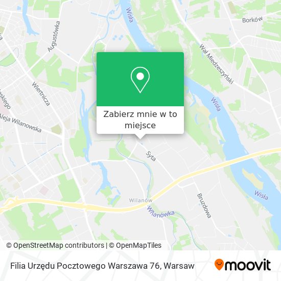 Mapa Filia Urzędu Pocztowego Warszawa 76