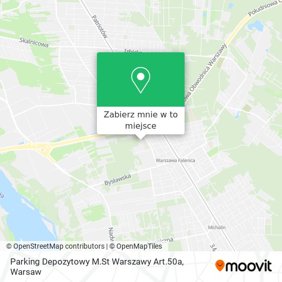 Mapa Parking Depozytowy M.St Warszawy Art.50a