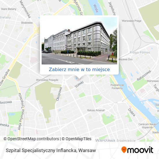 Mapa Szpital Specjalistyczny Inflancka